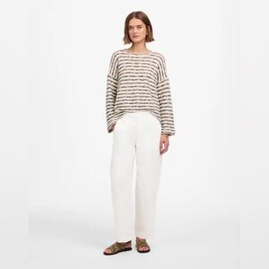 Madewell salt Pull-On Barrel Pants in 100% Linen